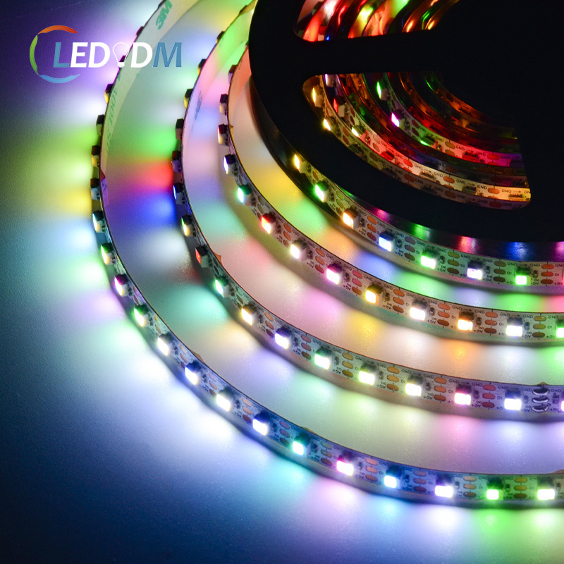 Individually Addressable pixel led strip programmable GS8208 WS2812B SK6812 RGBW RGBWW Warm/Natural/White 5m 60-144leds/pixels/m