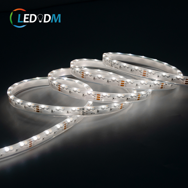 LEDODM Side View 120LEDS 3014 CCT LED Strip IP20 DC12V/24V 8mm PCB Edge LED Strip Side Emitting Strip