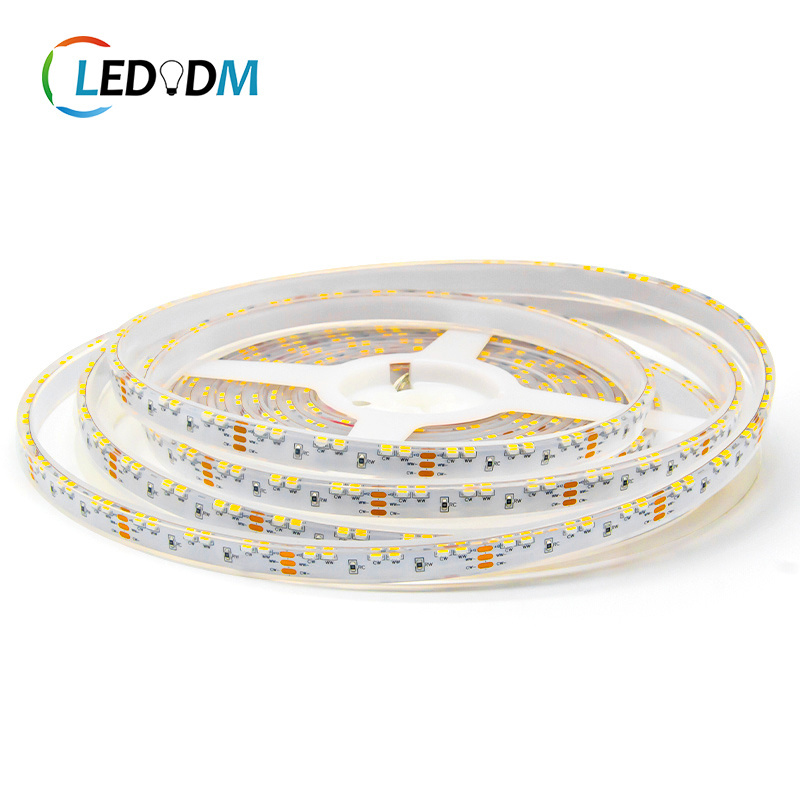 LEDODM Side View 120LEDS 3014 CCT LED Strip IP20 DC12V/24V 8mm PCB Edge LED Strip Side Emitting Strip