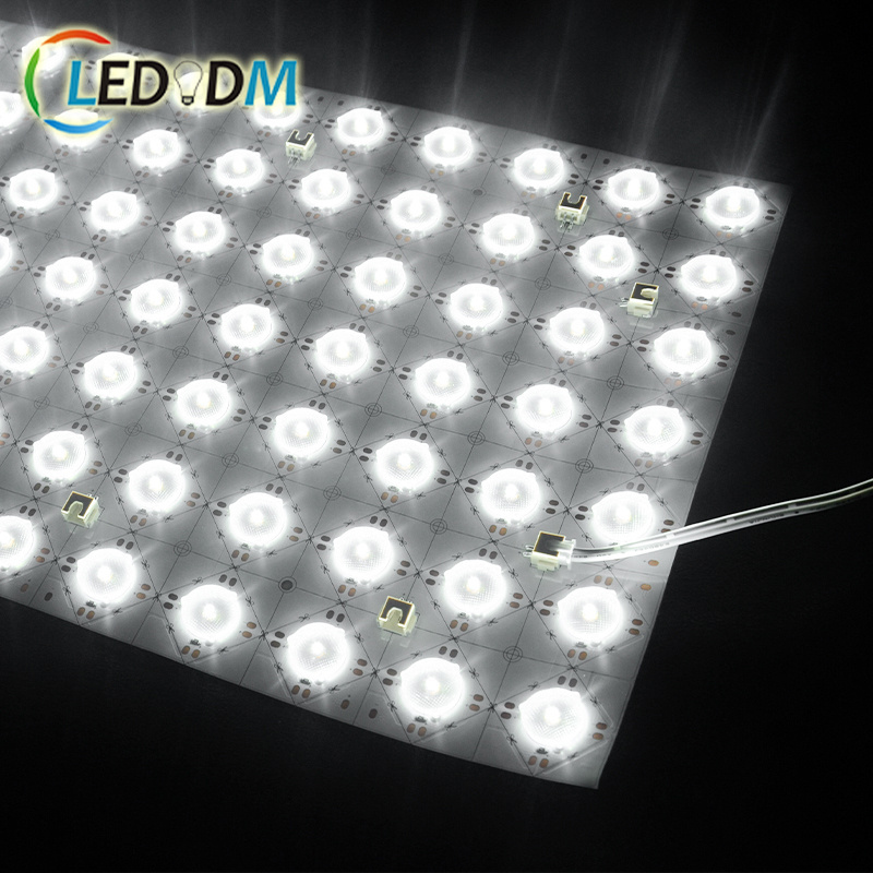 Led sheet with Lens 105leds/pcs big beam angle lenticular Panel Flexible Backlight lumi sheet led light for stone