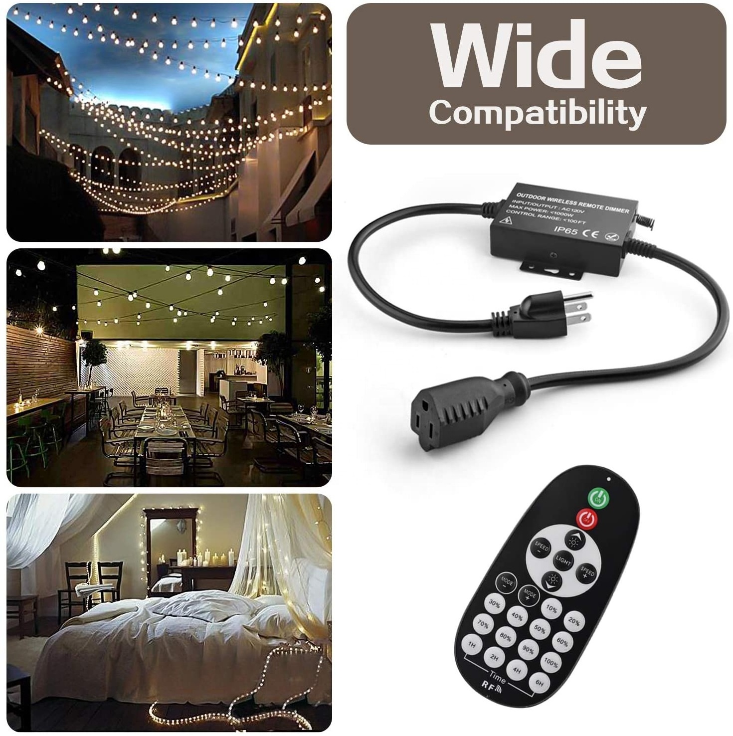 220V 1500W Outdoor String Lights Bulbs Switch led controller sunrise sunset dimmer