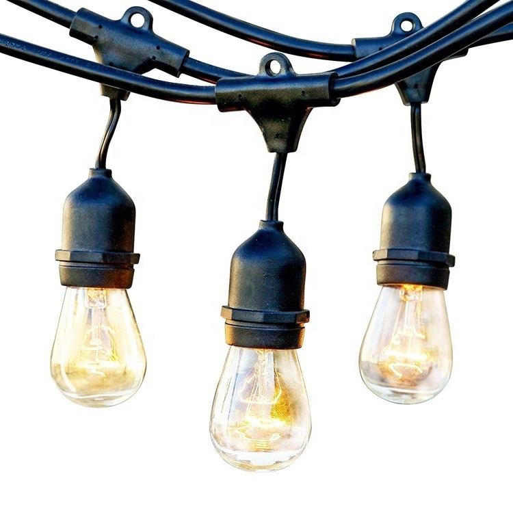 Hot selling courtyard garden bistro string  lights outdoor light chain bulbs LED decorative retro series lights