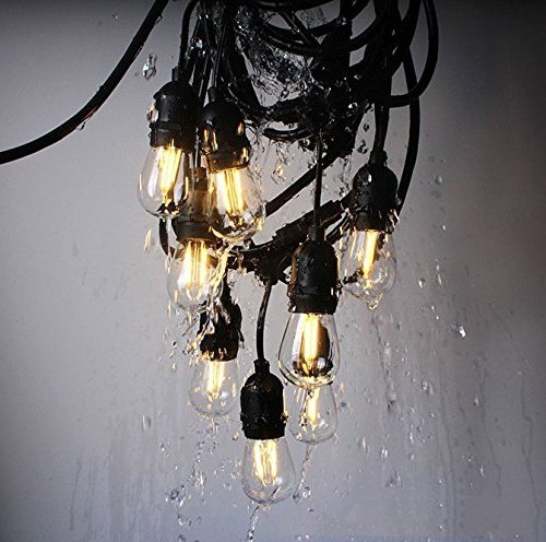 Hot selling courtyard garden bistro string  lights outdoor light chain bulbs LED decorative retro series lights