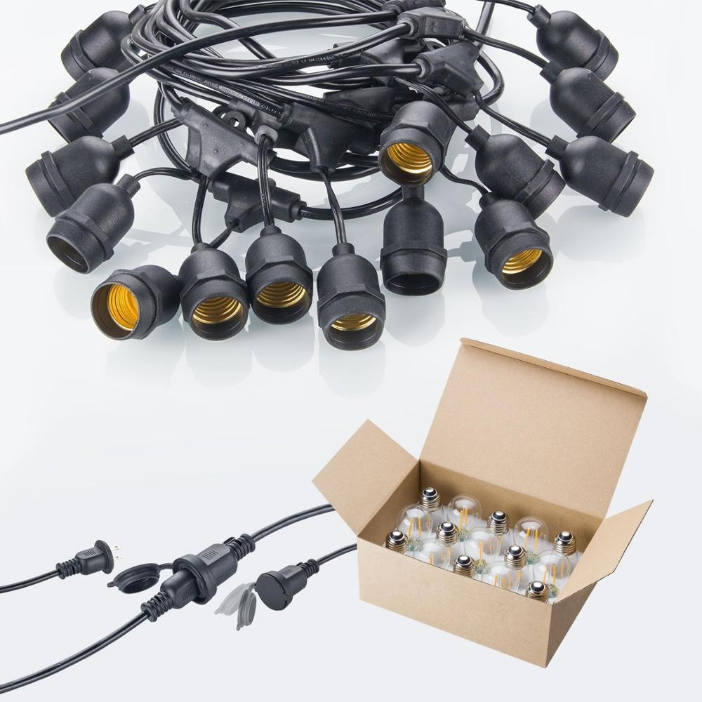 Solar Powered String Lights Adapter Set 3V 12V LED Bulbs and Solar Panel Included Warm White Solar LED String Lights