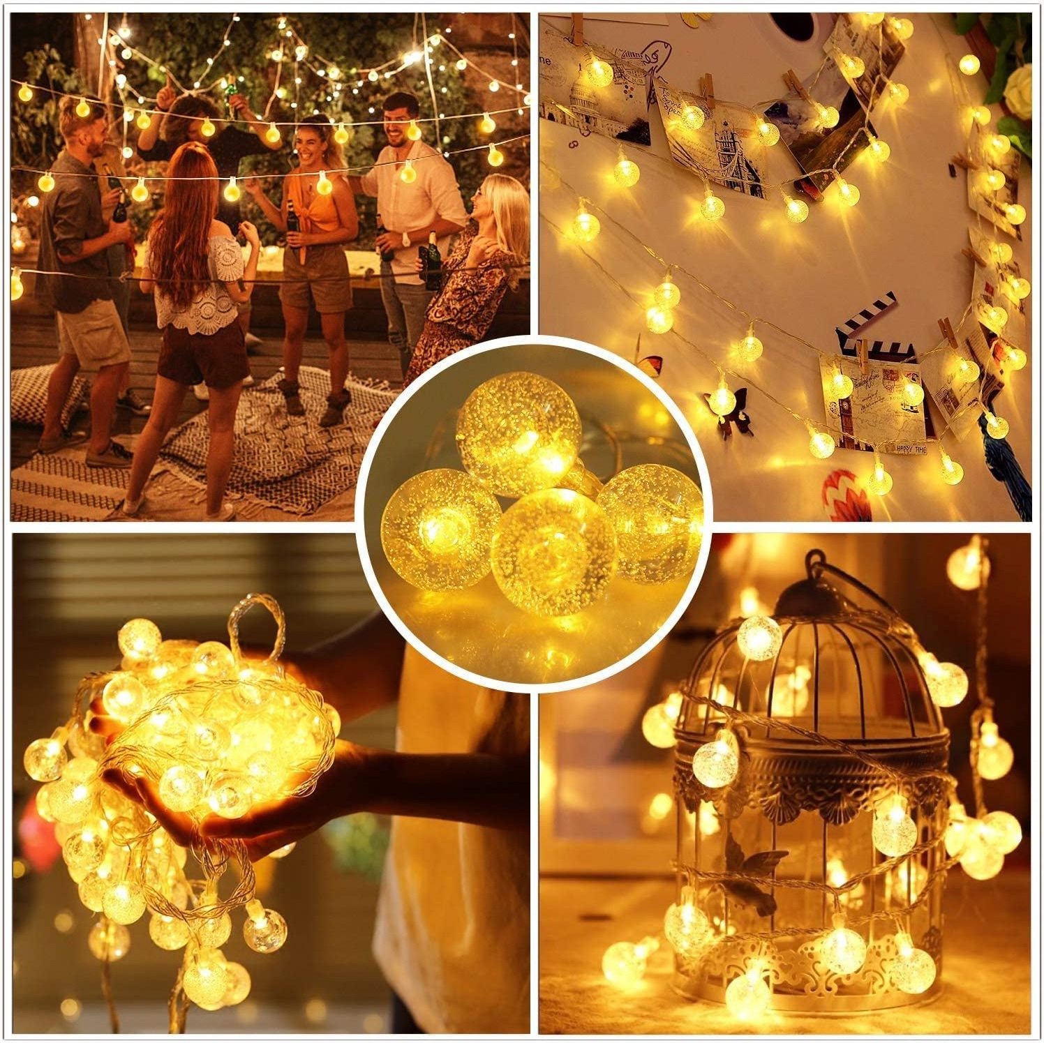 christmas decorations pool patio solar led outdoor bubble globe string lights for wedding