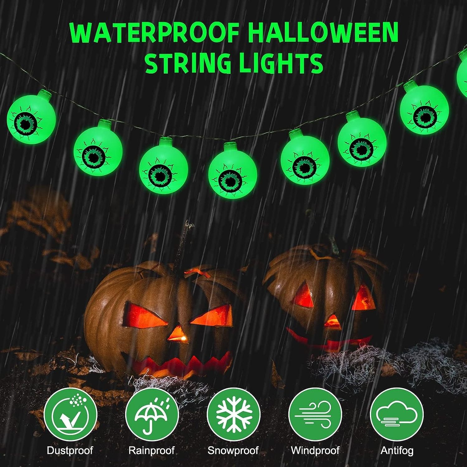 Halloween Lights LED 40 Eyeball Bulbs Holiday Decoration Scary Ornaments Halloween Indoor/Outdoor for Party Garden Yard Decor