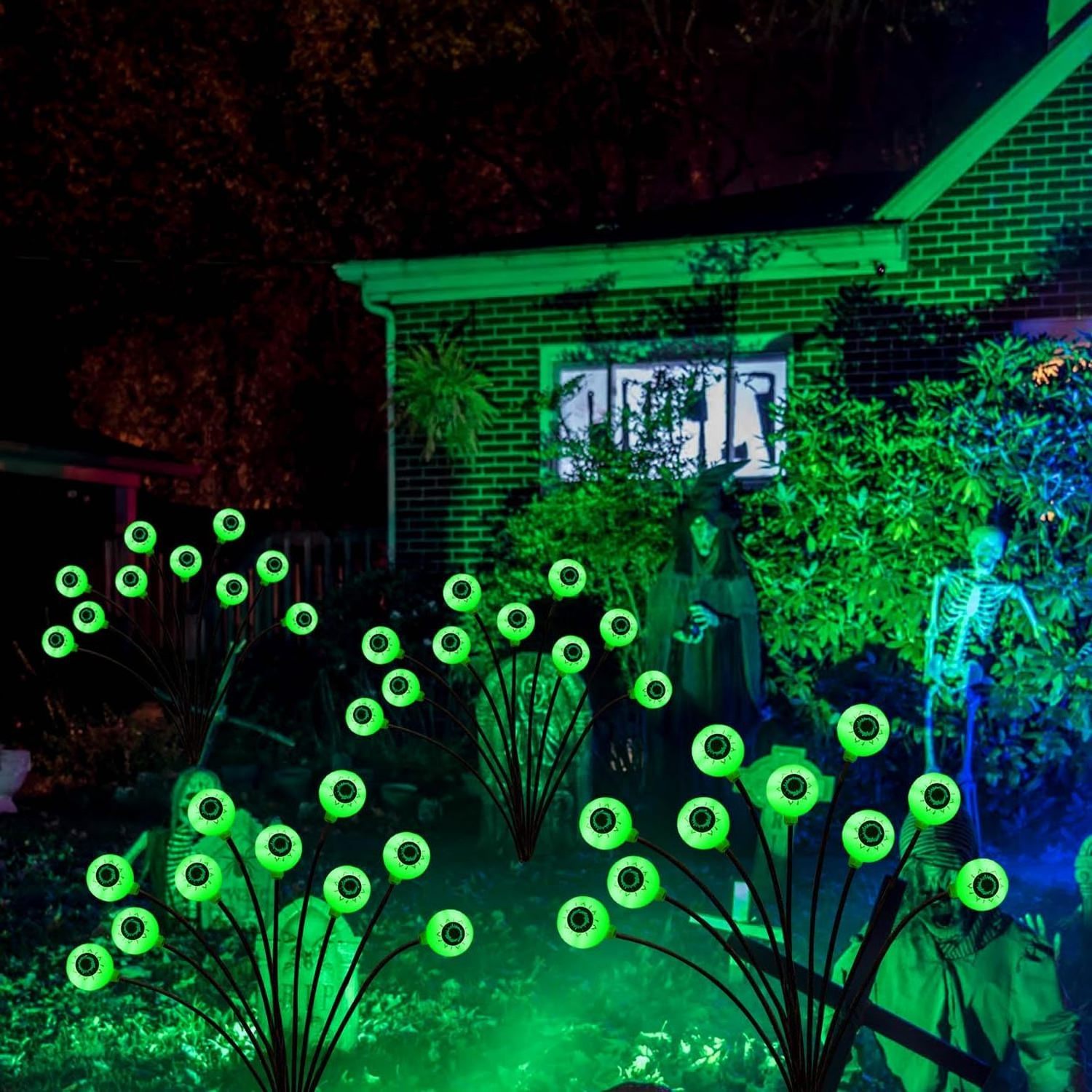 Halloween decorative light Scary Eyeball Outdoor IP65 6 8 10 Eyeball Swaying Firefly Path Lights Yard Garden Lawn Party Decor