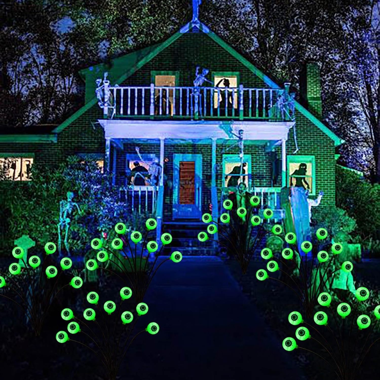 Halloween decorative light Scary Eyeball Outdoor IP65 6 8 10 Eyeball Swaying Firefly Path Lights Yard Garden Lawn Party Decor