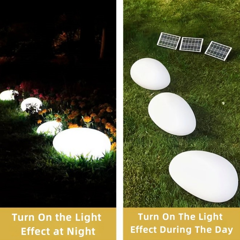 Decoration Light Stone Wholesale Price Solar Charging Outdoor Led Stepping Stone Balls Night Light Lamp