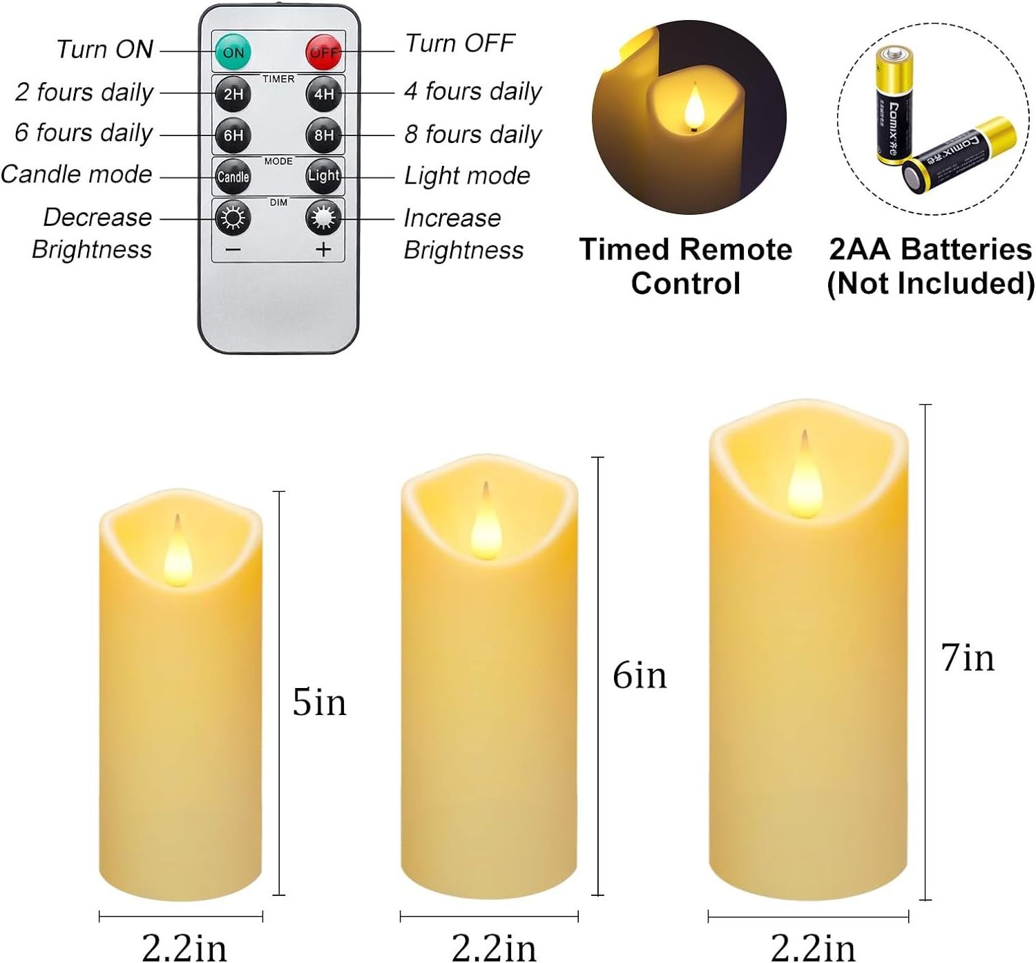 Classic Led Tea Candle Light Holiday Home Decoration Wax Pillar Rechargeable Battery Moving Flame Led Flameless Candle Lights