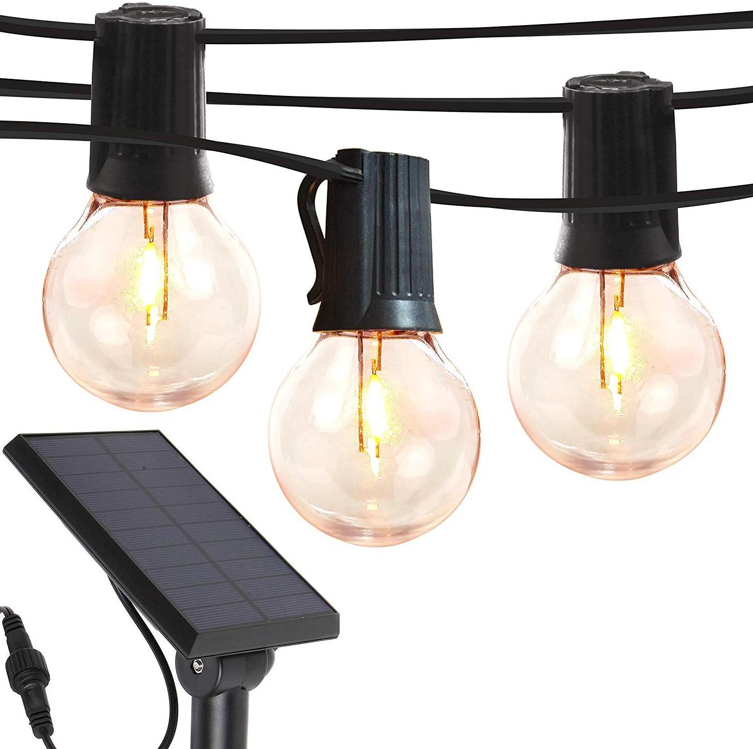 G40 solar led string light for Christmas with hanging sockets Edison bulb wholesale