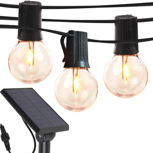 G40 solar led string light for Christmas with hanging sockets Edison bulb wholesale