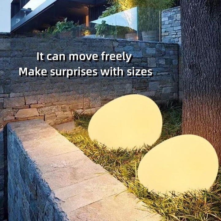 Decoration Light Stone Wholesale Price Solar Charging Outdoor Led Stepping Stone Balls Night Light Lamp