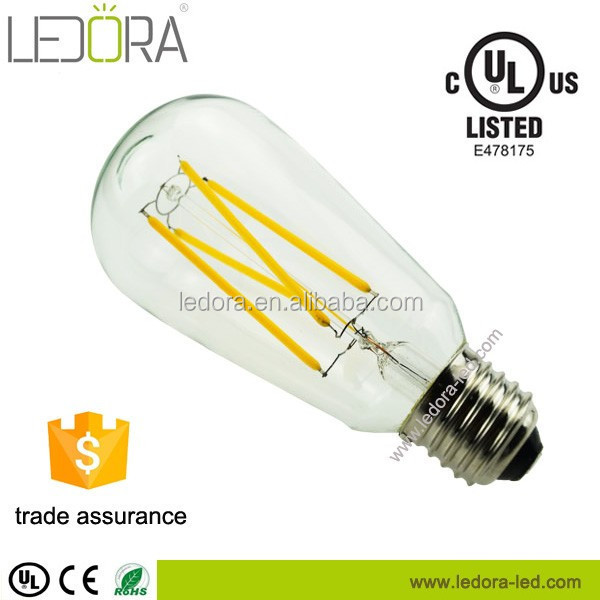 Dc 12v Filament Edison Led Bulb St64 E27 B22 Vintage Lamp Glass 80 Hotel Bulb Lights 360 Degree Incandescent Bulbs -45 - 50 600