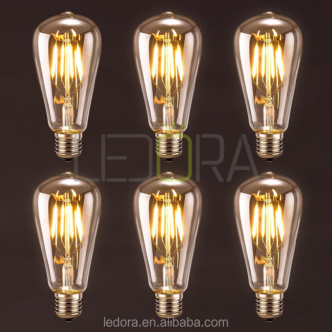 Dc 12v Filament Edison Led Bulb St64 E27 B22 Vintage Lamp Glass 80 Hotel Bulb Lights 360 Degree Incandescent Bulbs -45 - 50 600