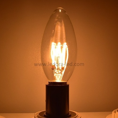 Soft filament vintage led bulb C35 spiral filament 2200k 2700k warm white double dimmable