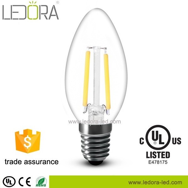 120V 230V 2w 4w 6w CRI90 C32 C35 Dimmable e12 Filament LED Candelabra Light Bulbs