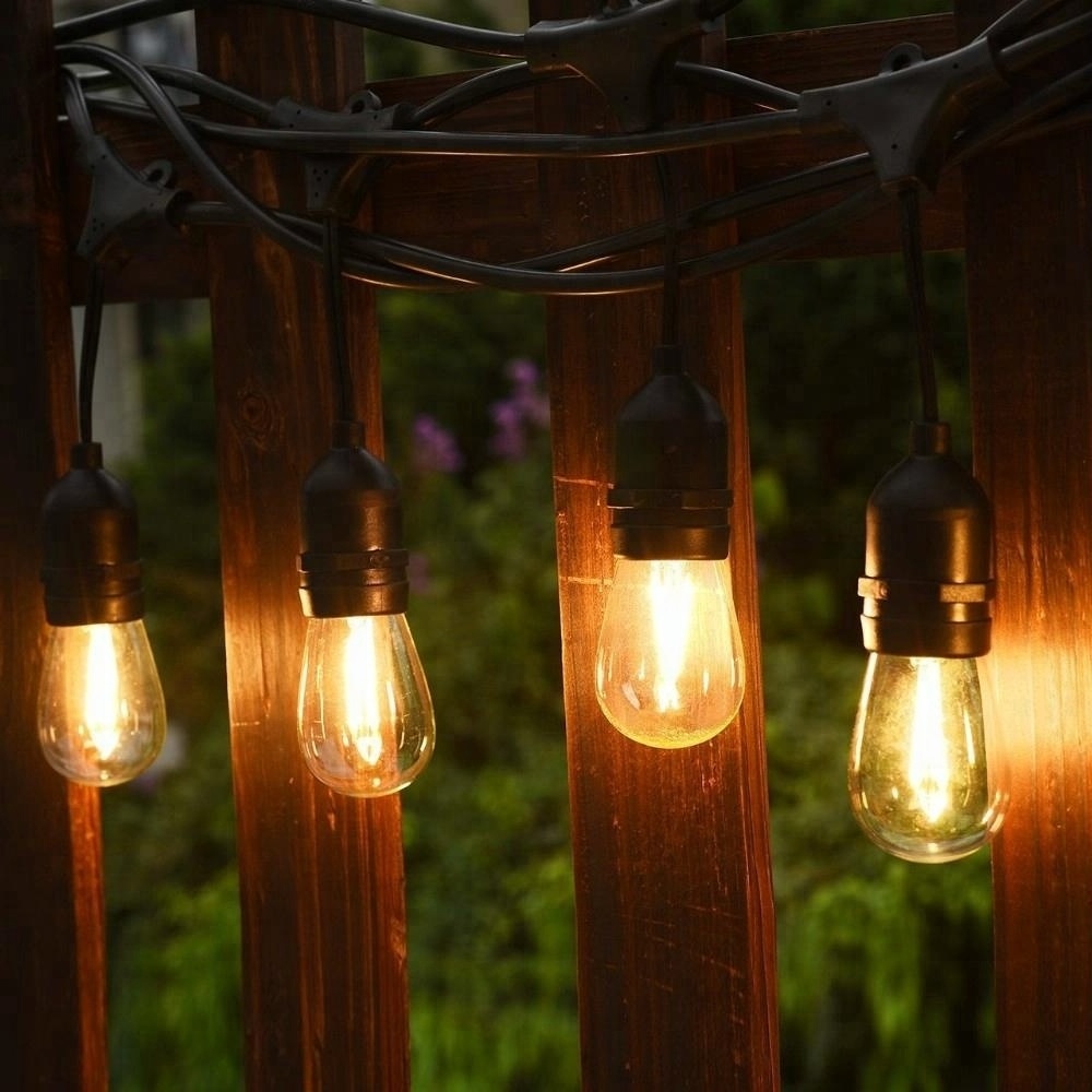 48FT Outdoor Light String E26 E27 S14 Edison Bulb included Christmas Waterproof Connectable LED String Light