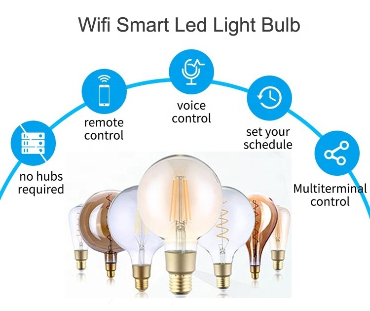 Wifi Led Smart bulb Alexa wifi smart bulb Controlled by Tuya App Alexa and Google for your smart home RGB lights