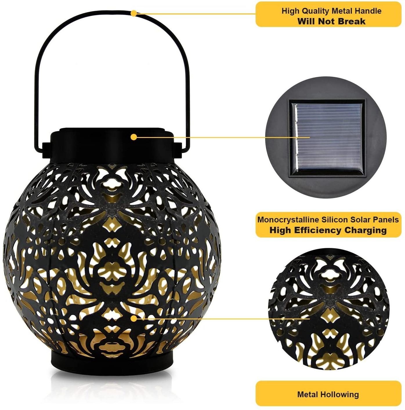 Solar Lantern Lights Outdoor Garden Decor Hanging Lantern Waterproof Landscape Lights Solar Table Lantern Lamps for Yard  Porch