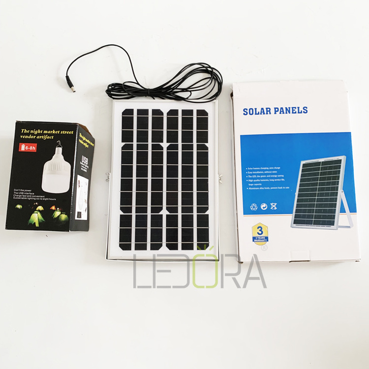 Solar Energy Systems Led Night Lamp Camping Lights with 9.5W Solar Panel