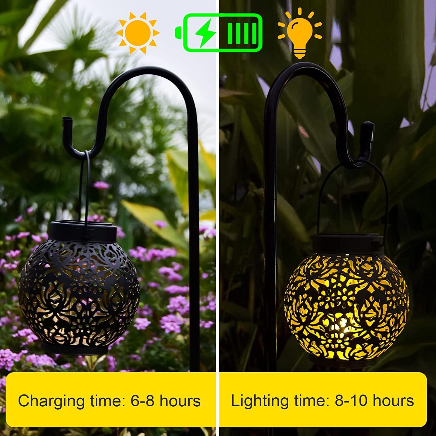 Solar Lantern Lights Outdoor Garden Decor Hanging Lantern Waterproof Landscape Lights Solar Table Lantern Lamps for Yard  Porch