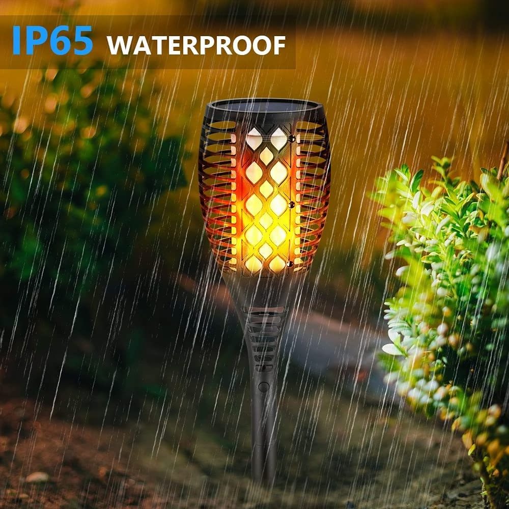 Hot selling garden solar flickering flame torch lighting outdoor landscape decoration light solar dancing flame patio light