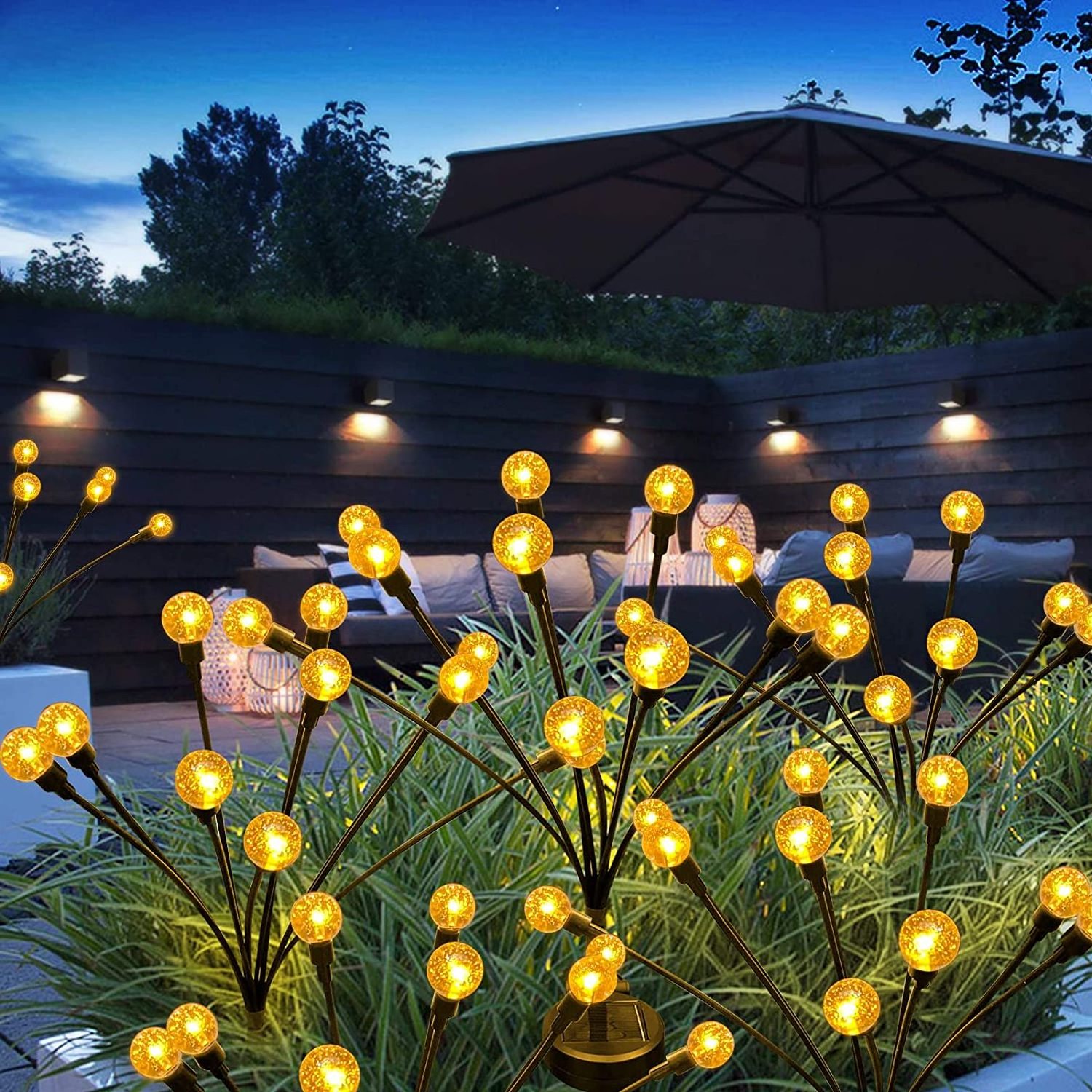 Changeable Candle Bulb Solar Powered Bottle Bee Outdoor Waterproof Led Solar Flame Bubble Crystal Ball Firefly Light