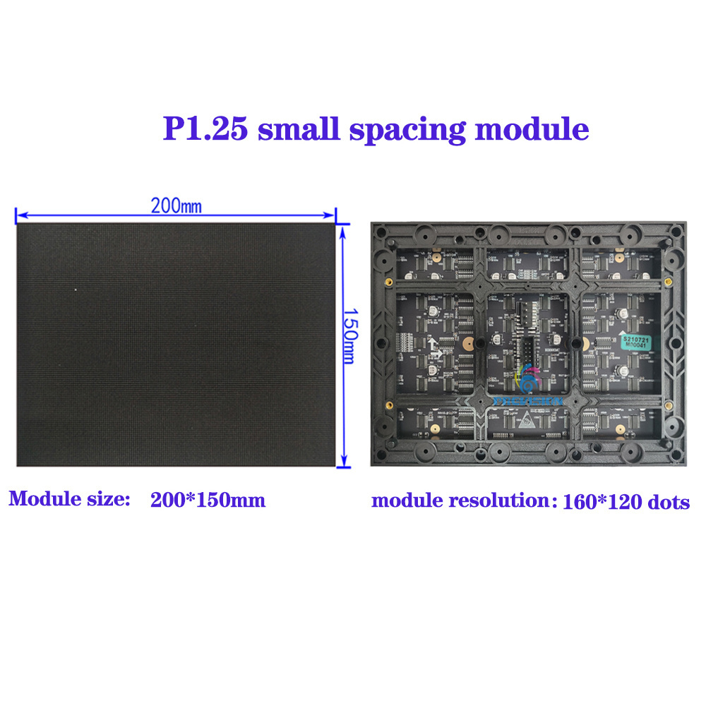 RGB Small Pixel Pitch Video Hd Indoor P1.56 p1.53 P1.8 P1.6 P1.9 High Resolution Led Matrix Display Module P1.25 Led Video Panel