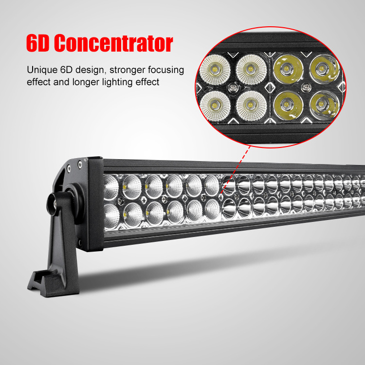 RCJ LED Light Bars OEM Off Road LED Lights 6D Car LED Bar Light Double Row Barras LED for Truck LED Bar Lights