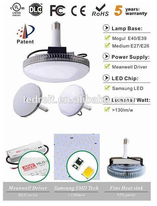 Best price Waterproof DLC listed industry gas station bulb led high bay light