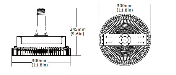 Pizza light E39 E40 base LED High Bay Retrofit bulb 150W for 400-500W MH/HPS replacement lamp