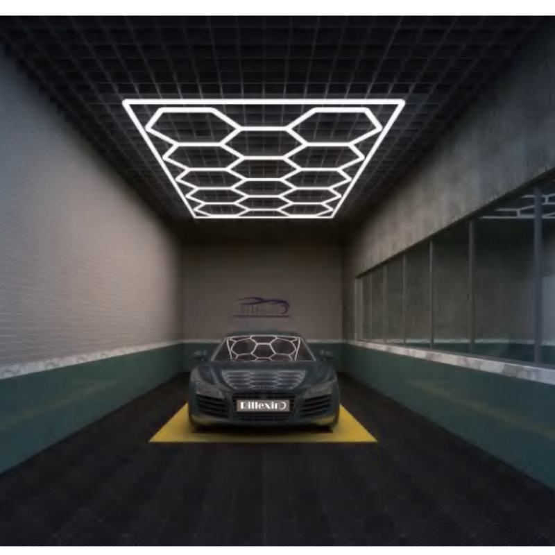 Hexagon Detailing Workshop Ceiling Led Light  Honeycomb Led Light For Car Shop And Garage