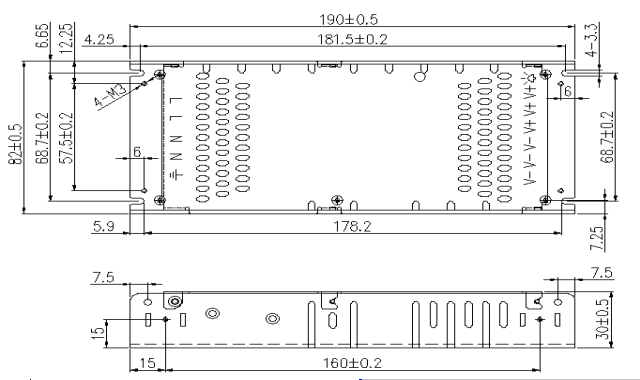 Power Supply 5V 230w LED Screen Switching Power Supply Led Display Driver Adaptor 200w Ultra Thin Led Screen Power Supply