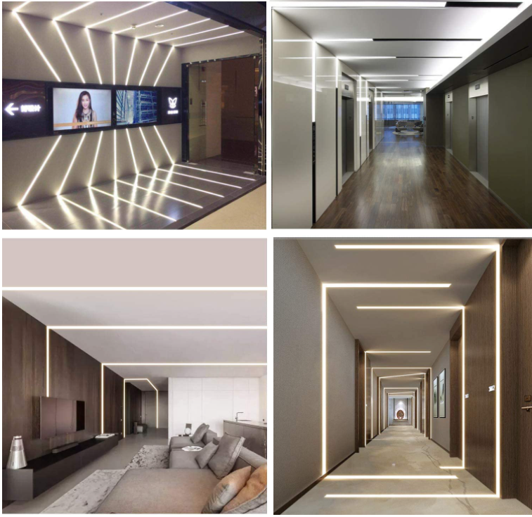 For Ceiling LED Light Strips Aluminum Channel Recessed Drywall Plaster Gypsum Aluminium Led Profile