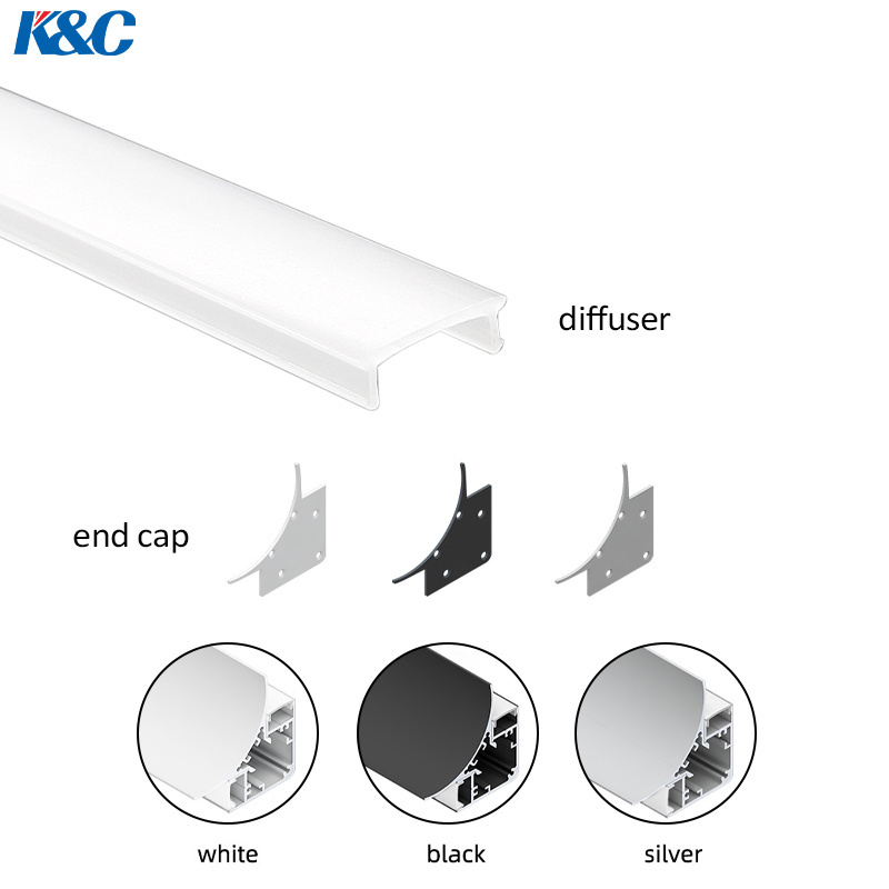 Custom Led Aluminium Profile For Top Ceiling Light Corner LED Strip Cove Lighting