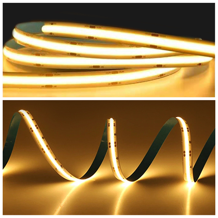 High Density LED  Ribbon Light 3000K 4000K 6500K 12V 24V 320P Leds 8mm 10W IP20  COB Flexible LED Strip Light