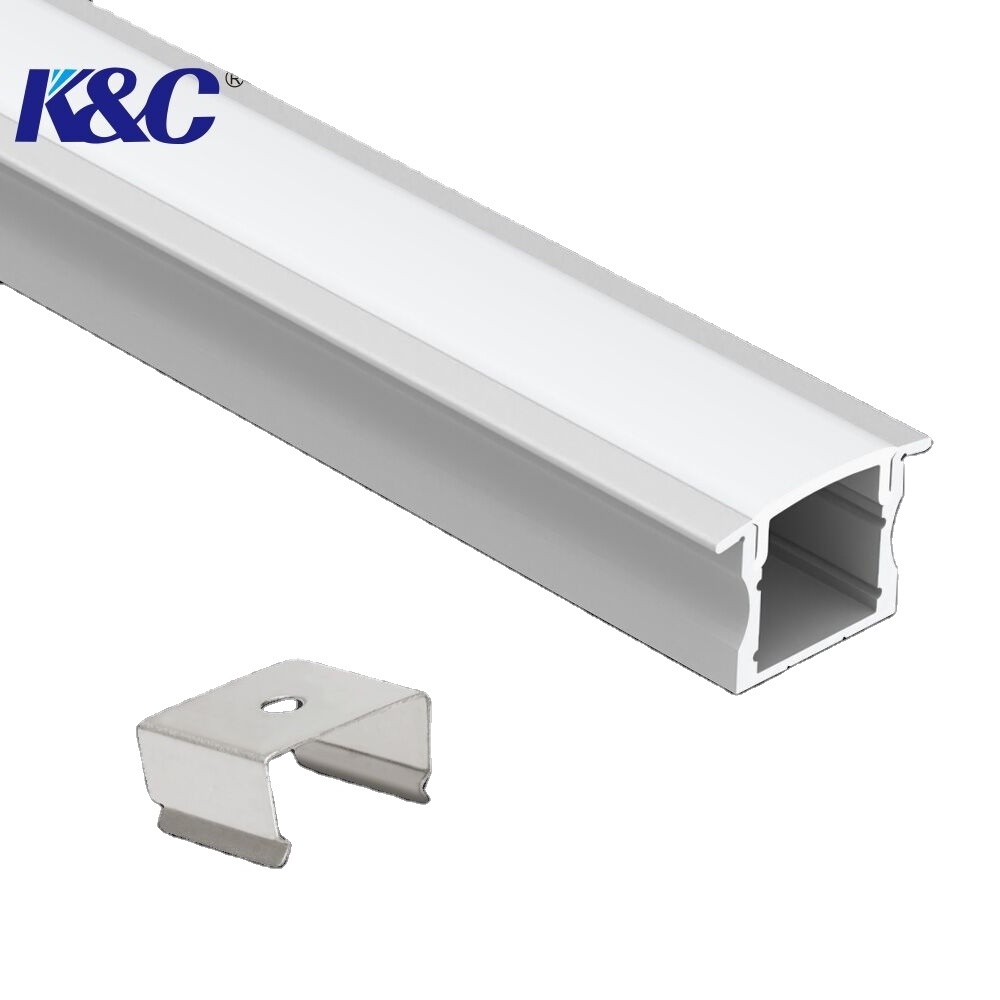 Hot Selling Customize K14 Recessed Alu Channel For Led Strip Lighting PC PMMA Diffuser Cover T Slot Aluminium Led Profile light