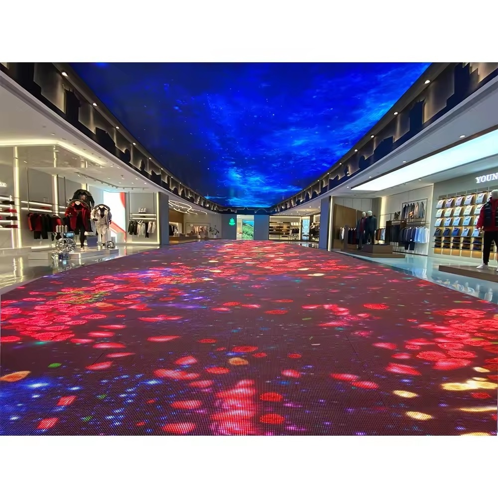 P3.91 LED Digital Dance Floor Tiles Outdoor Weddings Nightclub Parties Interactive 3D Infinity Mirror Flood Light Magnetic