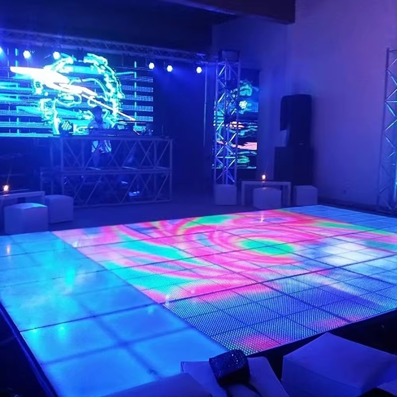 P3.91 LED Digital Dance Floor Tiles Outdoor Weddings Nightclub Parties Interactive 3D Infinity Mirror Flood Light Magnetic