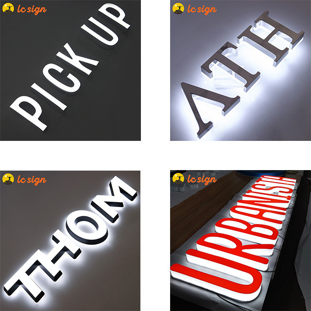 2020 New Acrylic Channel Letter Sign Led Light Board Manufactured 3D Signs Letters