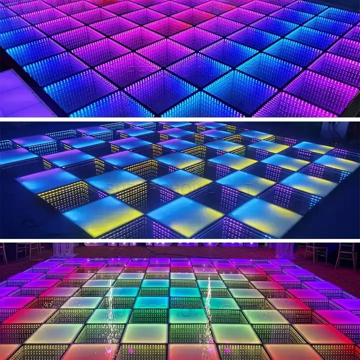 LED Floor light Wedding Portable 3D Floor Light Infinity Mirror Floor light