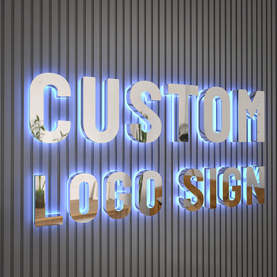 Newest 3d letter sign shop name board  company sign logo design lighted coffee custom sign