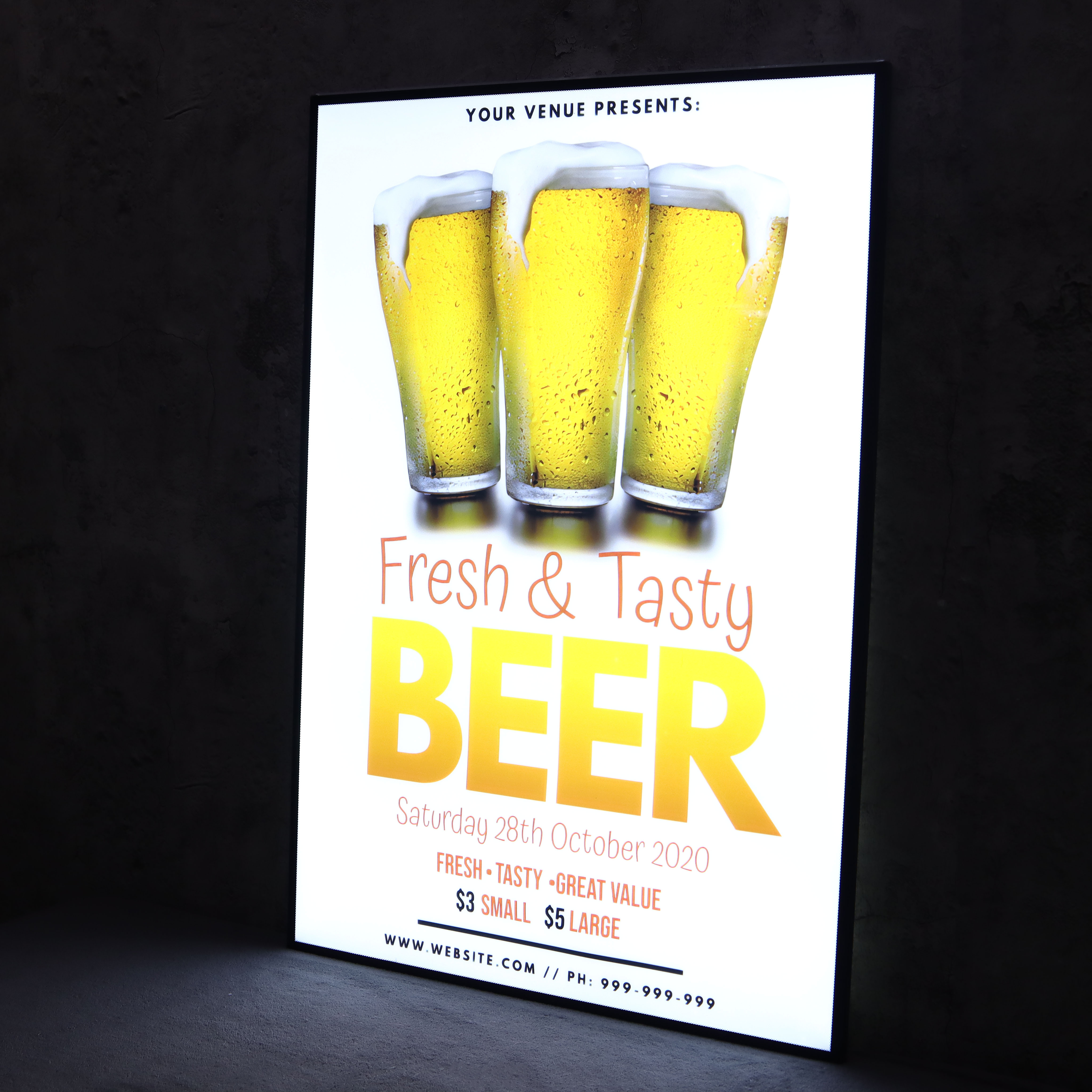 Most Popular Customized Led Light Box Cafe Menu Board Menu Display Slim Advertising Light Box