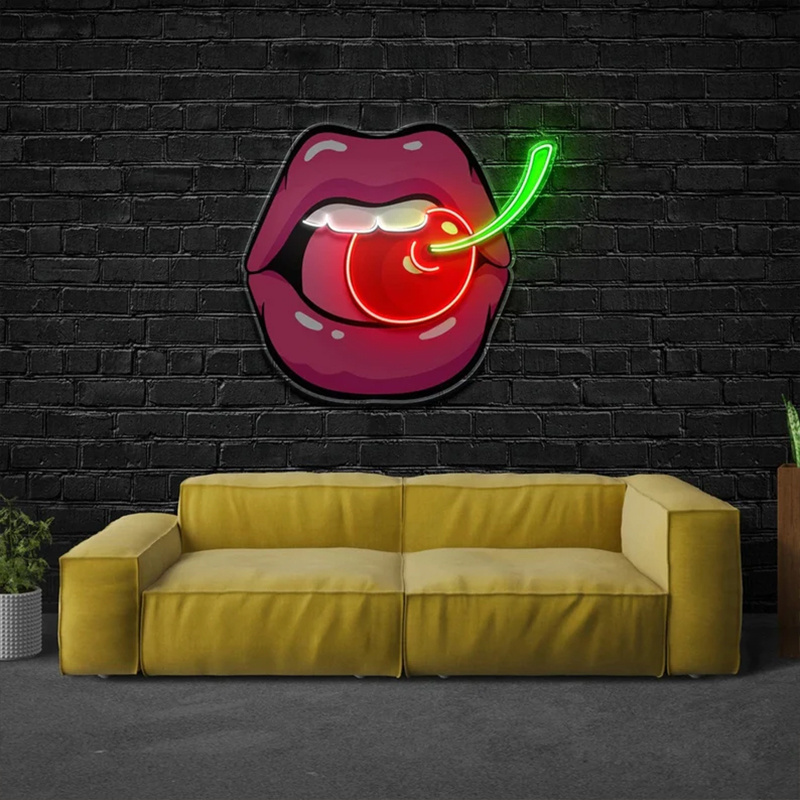 SWEET CHERRY FLAVOR Neon Sign Bedroom Custom Neon Sign of Neon Sign Art,