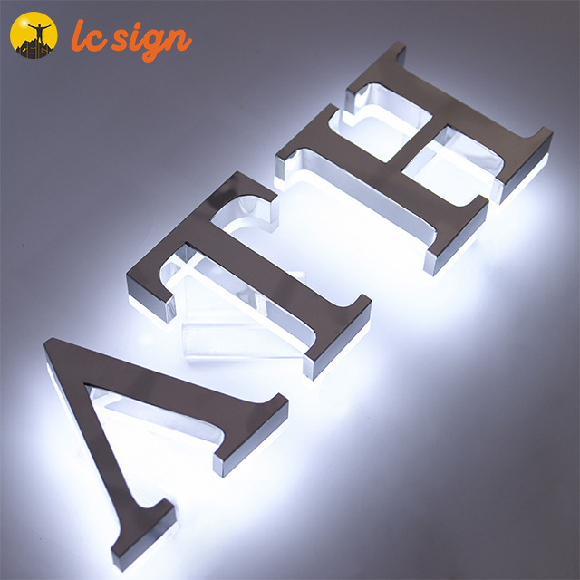 Outdoor Advertising Backlit Metal Letter Signs 3D Illuminated LED Channel Letters