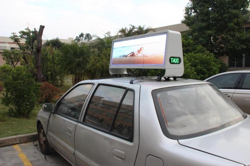 Outdoor advertising P5 Full Color 3G WIFI LED Sign/ Car Top Display/Taxi Light Box