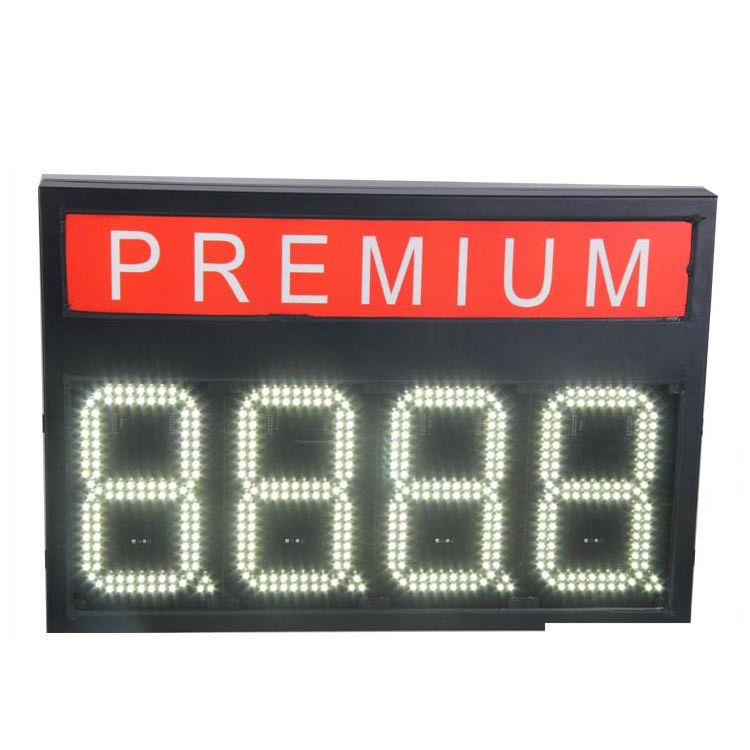 Hidly Waterproof 8 Inch 7 Segment White LED Gas Price Display with Premium, Remote/PC/WiFi Control