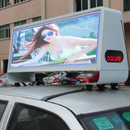 Outdoor advertising P5 Full Color 3G WIFI LED Sign/ Car Top Display/Taxi Light Box