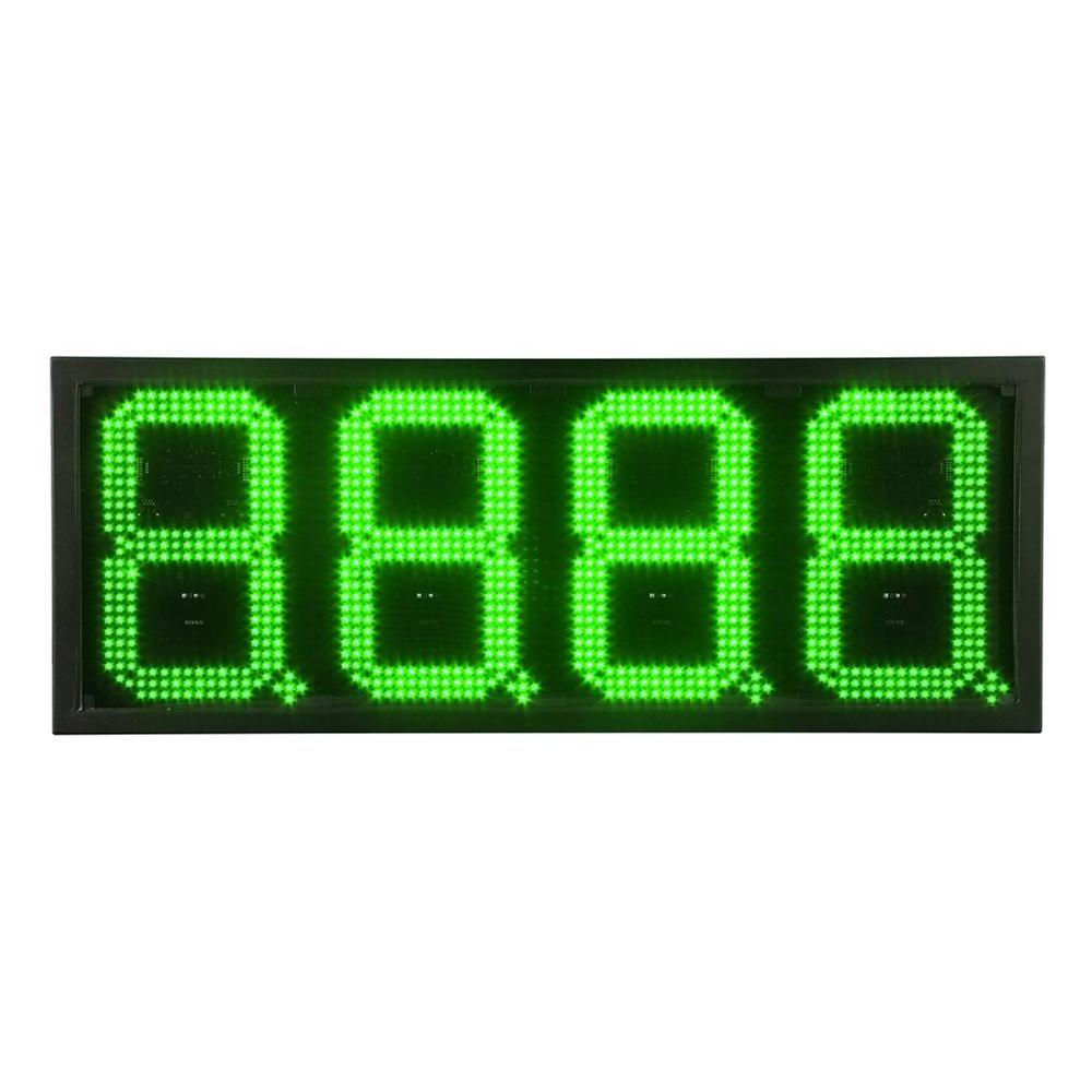 10 Inch Digital LED Gas Price Signs, 7 Segment LED Display for Gas Station Advertising with Waterproof Cabinet